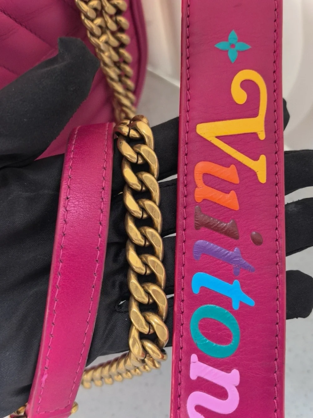 Louis Vuitton New Wave Chain bag MM Hot Pink Quilted Shoulder Bag - Picture 14 of 14